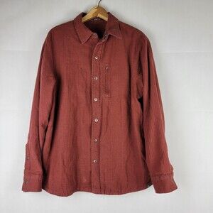 Ascend Flannel Shacket Mens Large Full Zip Jersey Lined Workwear Shirt Jacket